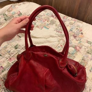 Red leather Campomaggi bag